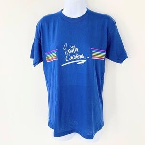 Vintage Woman's T Shirt 80s Vtg South Carolina Single Stitch Crewneck Tee Size M